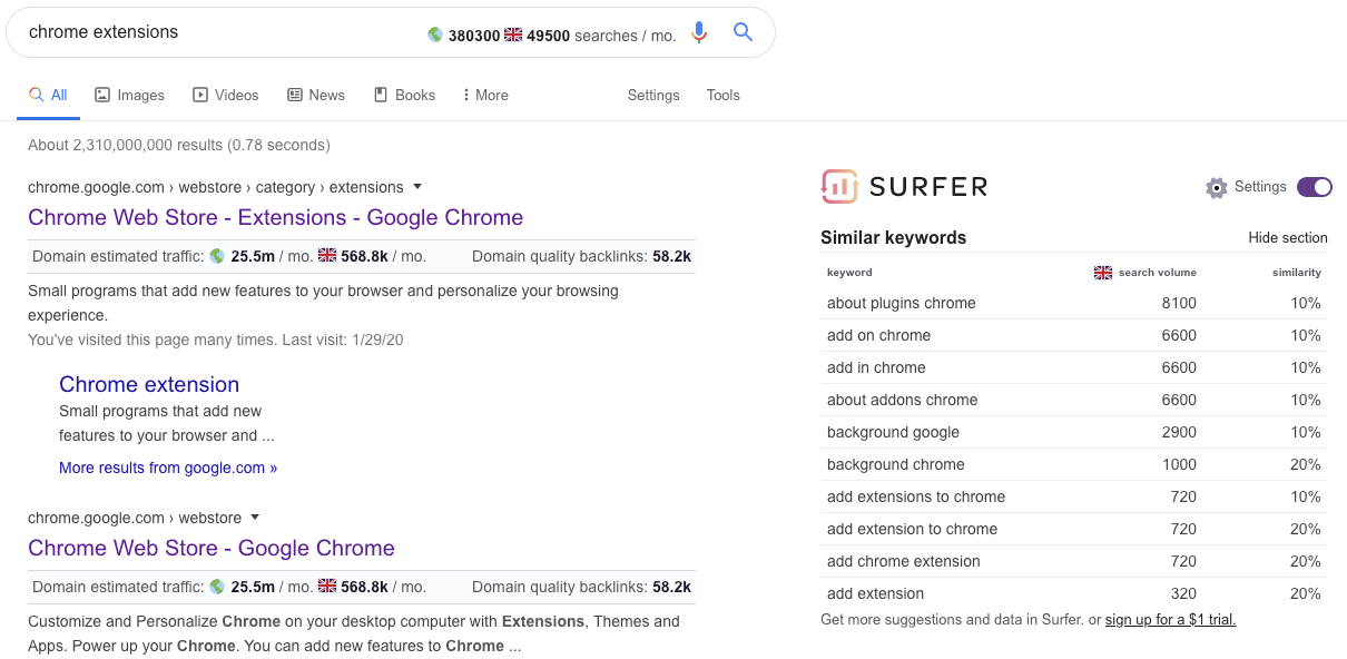 26个SEO优化相关的Chrome浏览器扩展插件插图6