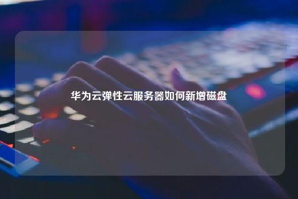 华为云弹性云服务器如何新增磁盘