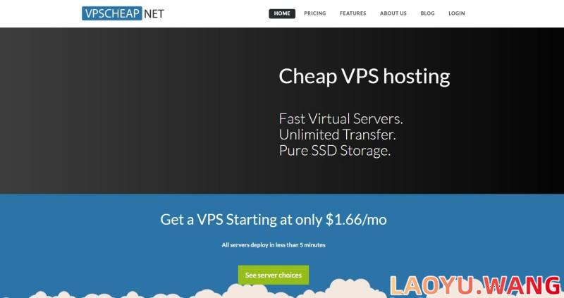 VPSCheap：美国达拉斯机房VPS，2核/512MB内存/100Mbps带宽，$3.75/半年