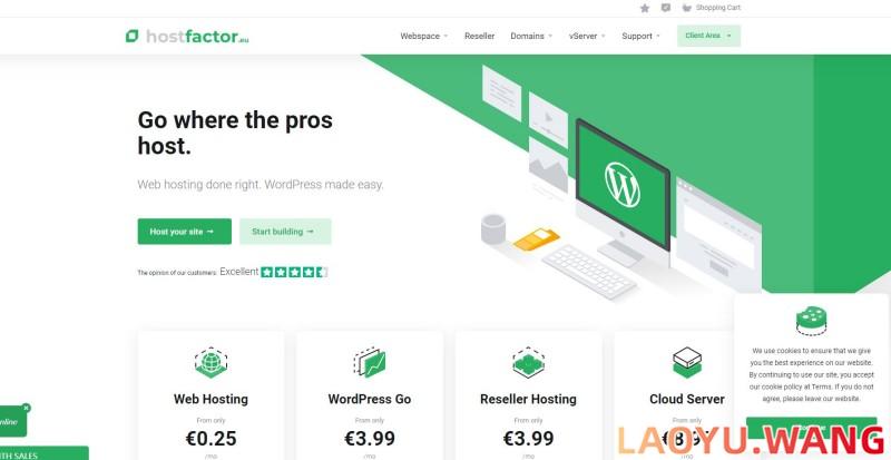 HostFactor：美国/俄罗斯VPS，1核/1G内存/不限流量，8.1美元/月起，500GB DDOS防御