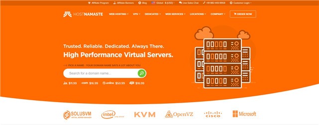 Hostnamaste年付特价：美国/法国/加拿大VPS，2核/2G内存/1Gbps带宽，$36/年起