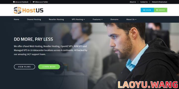 HostUS：美国/澳大利亚/荷兰/英国/香港/新加坡VPS，年付$16起，1Gbps带宽
