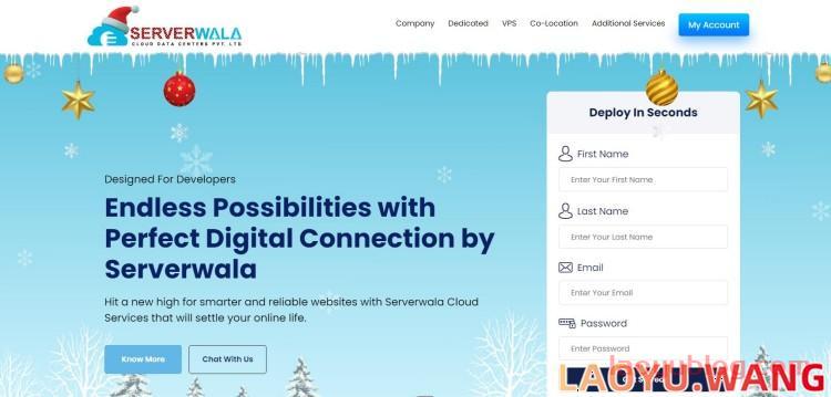 Serverwala：美国/香港/韩国/日本VPS，1核/1GB/1Gbps带宽，月付10美元起