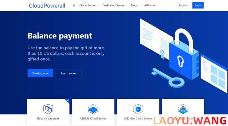 CloudPowerall：美国洛杉矶CN2 GIA线路，美国联通AS9929线路VPS，2.49美元/月起