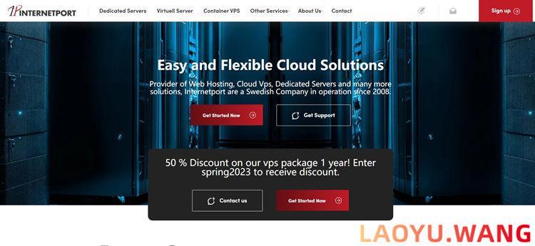 Internetport：瑞典大流量VPS，€3/月/1核1GB/40GB/10TB流量/1Gbps端口