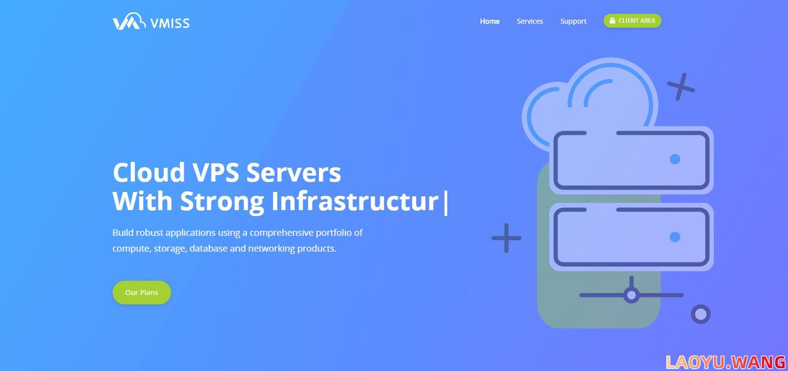 VMISS：香港国际VPS，70元/年/1核1GB/500Mbps端口/Telstra+Cogent+HKIX+NTT