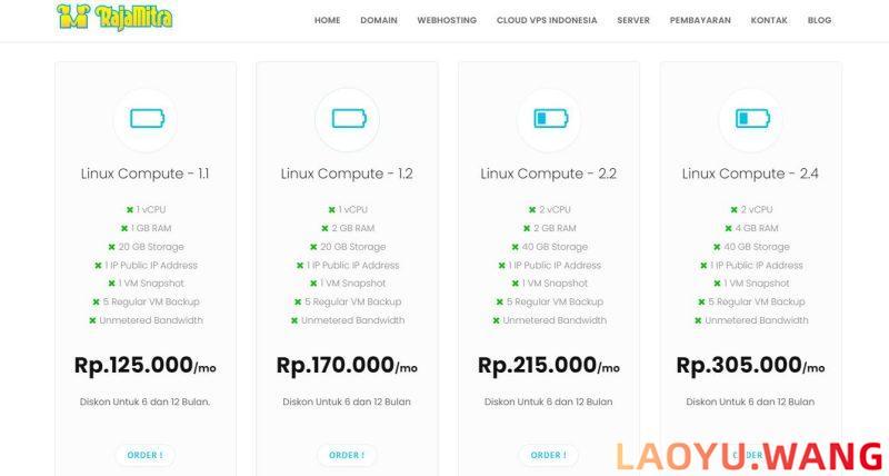 RajaMitra：印度尼西亚VPS，8折$8/月，1核/1GB/20GB/100Mbps