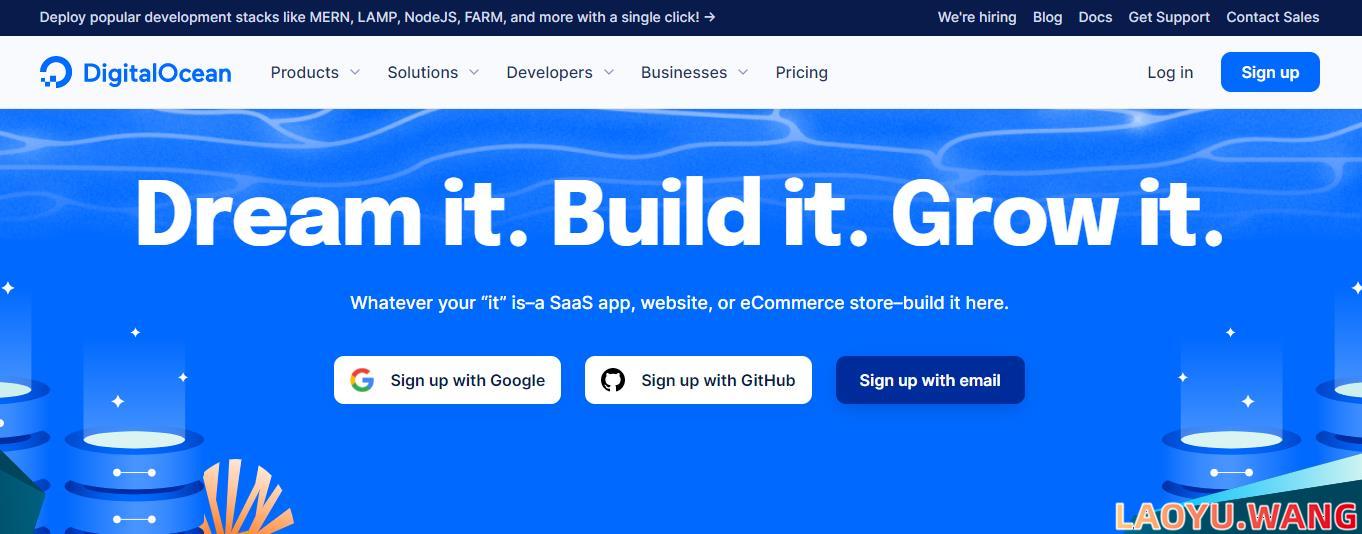 　2. Digital Ocean：