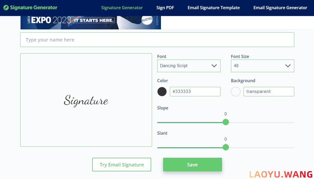 Signature Generator: 免费在线英文个性签名生成器