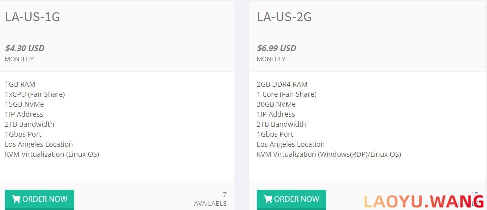 DeployNode：洛杉矶VPS，$4.3/月/1核1GB/15GB NVMe空间/2TB流量/1Gbps端口