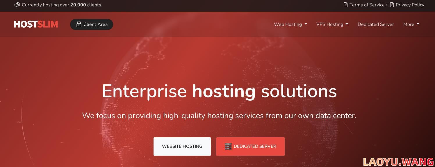 VPSSLIM：荷兰VPS，€19.95/月/1核1GB/100GB/不限流量/10Gbps端口