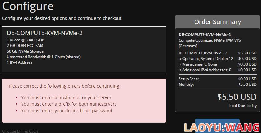 Zade Servers：德国VPS，$5.5/月/1核/2GB内存/50GB空间/不限流量/1Gbps端口