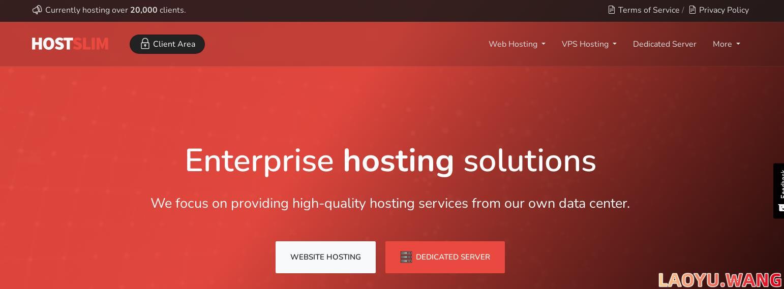 HostSlim：荷兰服务器6折促销€61/月，E-2124G/32GB内存/50TB流量/1Gbps带宽