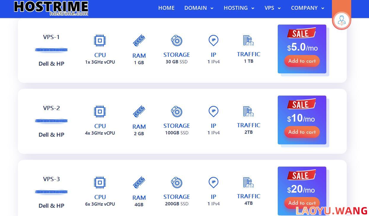 Hostrime：达拉斯VPS，$5/月/4核/4GB内存/100GB SSD空间/1Gbps端口
