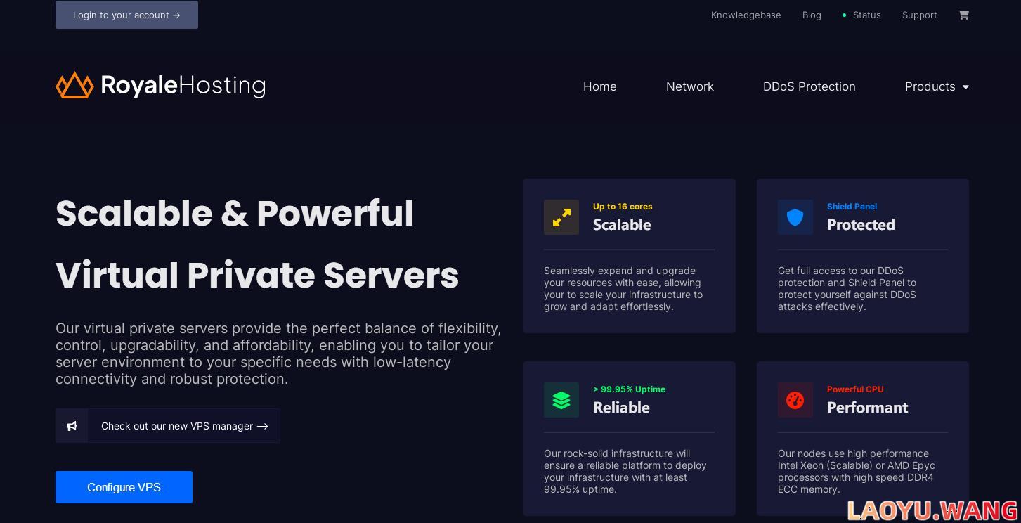 Royalehosting：纽约/荷兰VPS，€5/月/1核/2G存/25TB流量/1Gbps端口